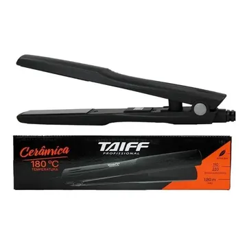 Prancha Cerâmica Taiff Profissional 180° Preto — Artefatos para Cabelo