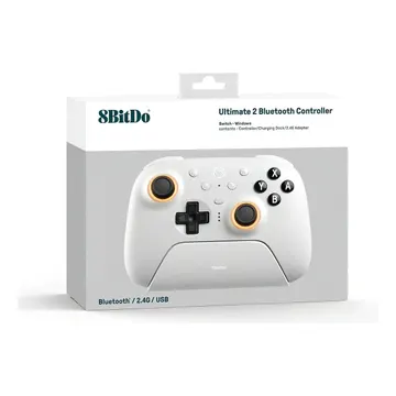 Controle Bluetooth 8BitDo Ultimate 2 com Dock para Nintendo Switch e Windows — Controles para PC e celular