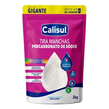 Percarbonato De Sódio Tira Manchas Alvejante - 2kg Calisul Original Granulado — Cuidado da Casa e Lavanderia