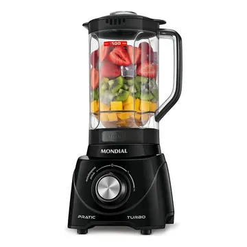 Liquidificador Pratic Turbo, Mondial, 550W - L-98-B — Eletros de cozinha