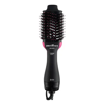 Britânia Escova Secadora Bec02pr 4 Em 1 1300w Cor Preto e Rosa — Artefatos para Cabelo