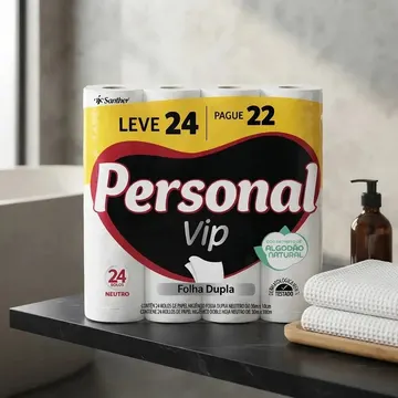 Papel Higiênico Folha Dupla 30m L24p22 Personal — Cuidado da Casa e Lavanderia
