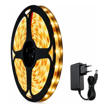 Fita Led Amarela 2835 Quente 5m 300 Led Dupla Face Fonte Cor da luz Branco-quente IP20 Maffacioli — Iluminação Residencial