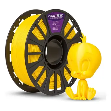 Filamento PLA Amarelo Velvet 1Kg Voolt3D Aveludado Premium Para Impressão 3D Peças Decorativas Modelos Miniaturas e Projetos Em Impressoras 3D Fabricação Nacion — 3d Printer Filaments