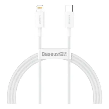 Cabo Baseus Usb-c P/ iPhone Superior Series 20w 1m Cor Branco — Acessórios para Celulares