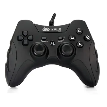 Controle Knup KP-4040 Preto USB para PC Windows PS3 com Design Ergonômico — Controles para PC e celular
