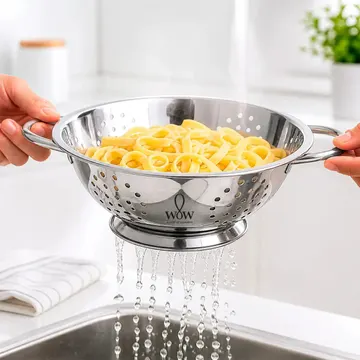 Escorredor De Macarrão Inox Lavador De Arroz Wow World Of Wonders — Cozinha