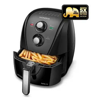 Fritadeira Sem Óleo Air Fryer 4l Mondial 1500W AFN-40-BFT — Eletros de cozinha