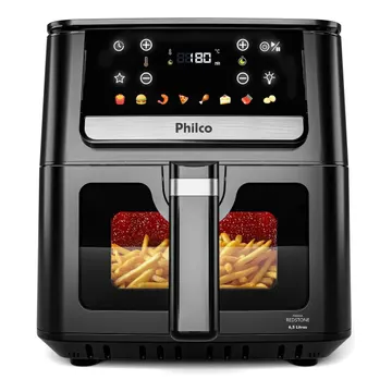 Air Fryer Philco 6,5L Visor Glass e Redstone 1700W PAF65A — Eletros de cozinha